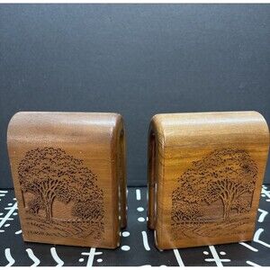 Lasercraft Wooden Bookends Tree Pattern
